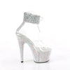 BEJEWELED-724RS-02 Plateau Sandaletten - PVC durchsichtig von Pleaser – Ansicht 5