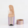 BEJEWELED-812RS Plateau Pantoletten Rose Gold Glitzer | Pleaser