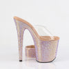 BEJEWELED-812RS Plateau Pantoletten Rose Gold Glitzer | Pleaser