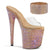 BEJEWELED-812RS Plateau Pantoletten Rose Gold Glitzer | Pleaser