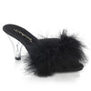 BELLE-301F Pantoletten - Schwarz | Fabulicious
