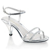 BELLE-316 Sandaletten Silber Glitzer | Fabulicious