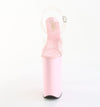 BEYOND-008 Plateau Sandaletten Transparent/Rosa | Pleaser