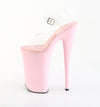 BEYOND-008 Plateau Sandaletten Transparent/Rosa | Pleaser