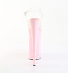 BEYOND-008 Plateau Sandaletten Transparent/Rosa | Pleaser
