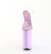 BEYOND-008 Plateau Sandaletten Transparent/Lila | Pleaser