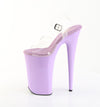 BEYOND-008 Plateau Sandaletten Transparent/Lila | Pleaser