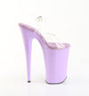 BEYOND-008 Plateau Sandaletten Transparent/Lila | Pleaser