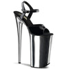BEYOND-009 Plateau Sandaletten Schwarz/Chrom | Pleaser