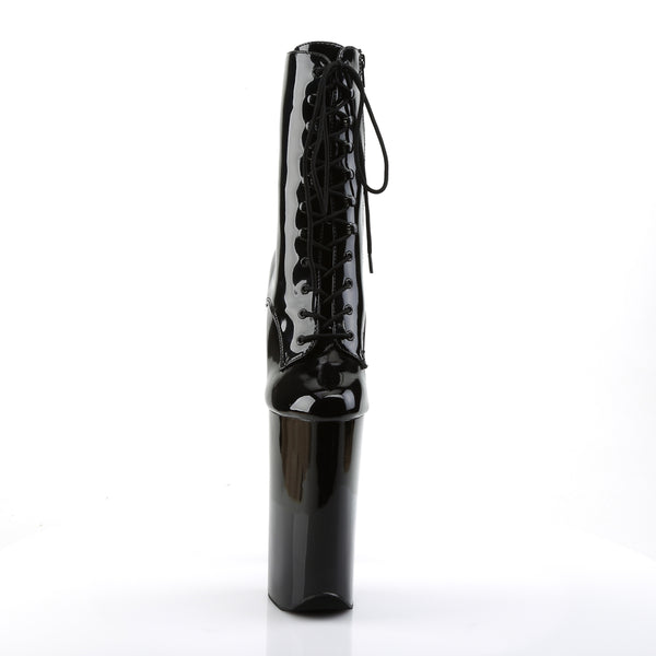 BEYOND-1020 Plateau Stiefeletten Lack Schwarz | Pleaser