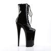BEYOND-1020 Plateau Stiefeletten Lack Schwarz | Pleaser