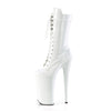 BEYOND-1050 Plateau Stiefeletten - Weiß Lack | Pleaser