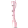 BEYOND-3028 Overknee Stiefel Plateau Lack Baby Pink | Pleaser