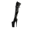 BEYOND-3028 Plateau Overknee Stiefel Schwarz | Pleaser