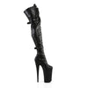 BEYOND-3028 Plateau Overknee Stiefel Schwarz | Pleaser