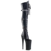 BEYOND-3028 Plateau Overknee Stiefel Schwarz | Pleaser
