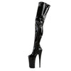 BEYOND-4000 Plateau Overknee Stiefel Lack Schwarz | Pleaser