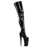 BEYOND-4000 Plateau Overknee Stiefel Lack Schwarz | Pleaser