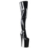 BEYOND-4000 Plateau Overknee Stiefel Lack Schwarz | Pleaser
