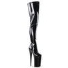 BEYOND-4000 Plateau Overknee Stiefel Lack Schwarz | Pleaser