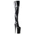 BEYOND-4000 Plateau Overknee Stiefel Lack Schwarz | Pleaser