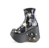 BLAZE-108 Plateau Stiefeletten Schwarz Holo von DemoniaCult – Ansicht 3