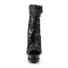 BLONDIE-R-1008 Plateau Stiefeletten Schwarz | Pleaser