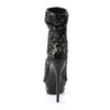 BLONDIE-R-1008 Plateau Stiefeletten Schwarz | Pleaser