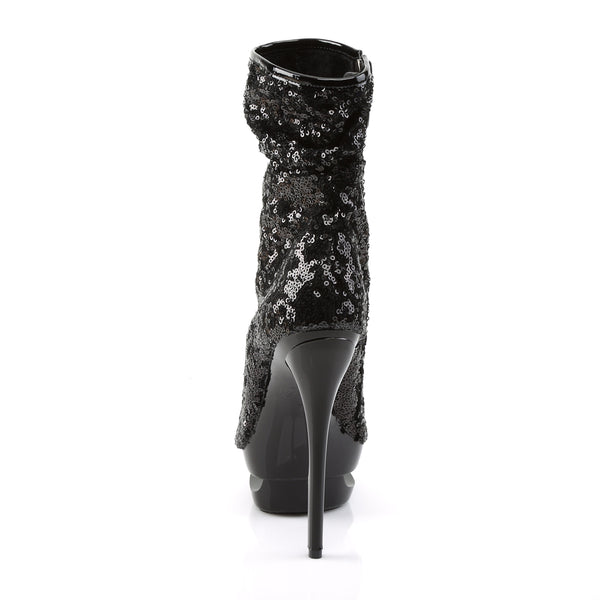 BLONDIE-R-1008 Plateau Stiefeletten Schwarz | Pleaser