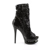 BLONDIE-R-1008 Plateau Stiefeletten Schwarz | Pleaser
