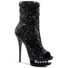 BLONDIE-R-1008 Plateau Stiefeletten Schwarz | Pleaser