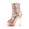 BLONDIE-R-1008 Plateau Stiefeletten - Rose Gold | Pleaser