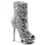BLONDIE-R-1008 Plateau Stiefeletten Silber | Pleaser