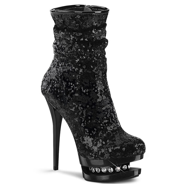 BLONDIE-R-1009 Plateau Stiefeletten - Schwarz von Pleaser