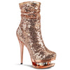 BLONDIE-R-1009 Plateau Stiefeletten - Rose Gold | Pleaser