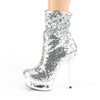 BLONDIE-R-1009 Plateau Stiefeletten - Silber | Pleaser