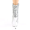 BLONDIE-R-1009 Plateau Stiefeletten - Silber | Pleaser