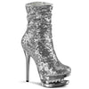 BLONDIE-R-1009 Plateau Stiefeletten - Silber | Pleaser