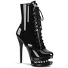 BLONDIE-R-1020 Plateau Stiefeletten Schwarz Lack | Pleaser
