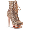 BLONDIE-R-1020 Plateau Stiefeletten - Rose Gold | Pleaser
