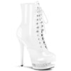 BLONDIE-R-1020 Plateau Stiefeletten - Lack Weiß | Pleaser