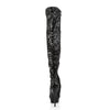 BLONDIE-R-3011 Plateau Overknee Stiefel - Schwarz | Pleaser