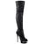 BLONDIE-R-3011 Plateau Overknee Stiefel - Schwarz | Pleaser