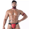 Schwarzrotes Neoprene Armband mit kraftvollem Sport Look von TOF Paris