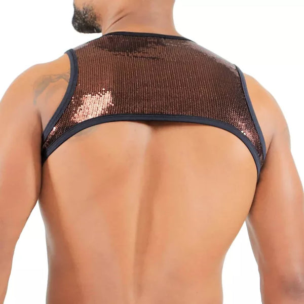 Kupferfarbenes Broadway Harness mit elegantem Designer Look von TOF Paris – Ansicht 5