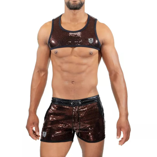Kupferfarbenes Broadway Harness mit elegantem Designer Look von TOF Paris – Ansicht 2