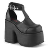 CAMEL-103 Pleateau Sandaletten Schwarz Matt | DemoniaCult