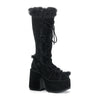 CAMEL-311 Plateau Stiefel Schwarz | DemoniaCult