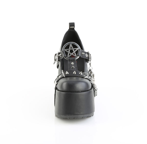 CAMEL-33 Plateau Schuhe Schwarz Matt von DemoniaCult – Ansicht 2