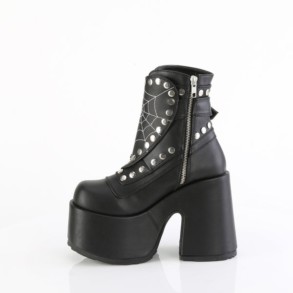 CAMEL-70 Plateau Stiefel Schwarz Matt von DemoniaCult – Ansicht 3
